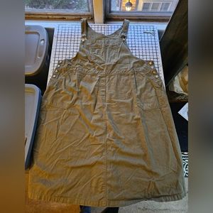 Vintage plus sizekhaki green overall dress